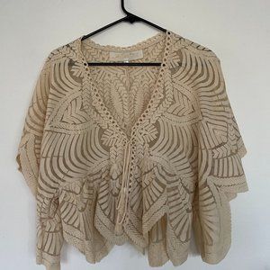 Jen's Pirate Booty Lace Tie Up Crop